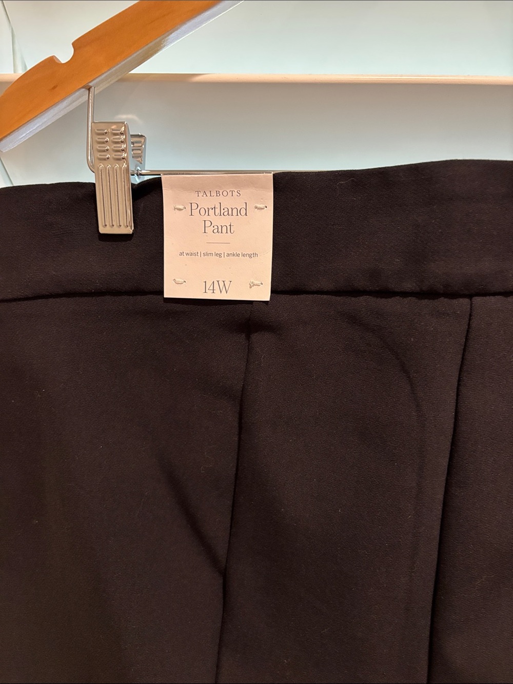 Talbots Black Portland Pant , 14WSlim Straight Ankle Pants